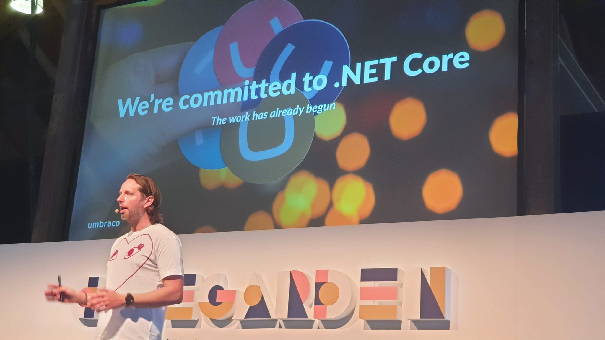 Chief Unicorn Niels Hartvig bei der Keynote auf dem Umbraco Codegarden 2019