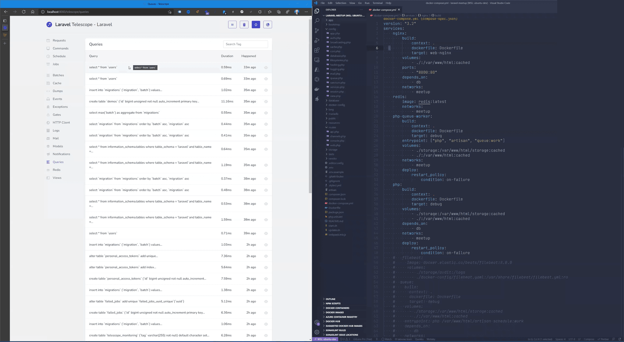 Laravel Telescope Queries